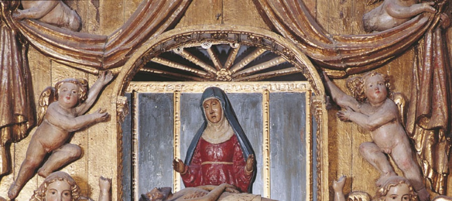 Particolare del retablo della Cappella della Pietà