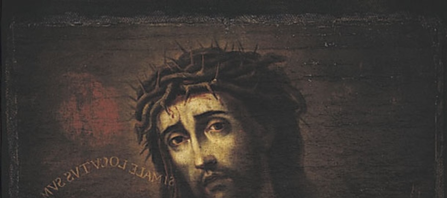 Ecce Homo, olio su tela bifacciale del fiammingo Bilevet della prima metà del XVII secolo